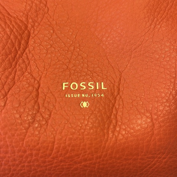 Fossil Vickery Pebbled Leather Shoulder Bag Coral - Picture 2 of 16